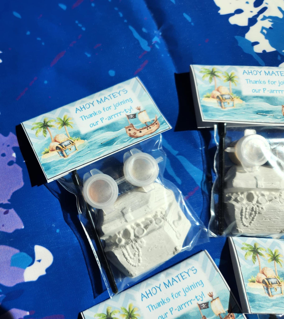 Pirate Chest Paint Your Own Kit, Pirate Party Favor, DIY Kids Craft, Treasure Hunt Birthday Activity, Non Candy Gift