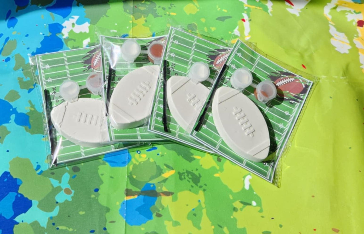 Football Paint Your Own Kit | Party Favors | Birthday Party Activity | Sports Party Goodie Bags | Kids DIY Craft Kit