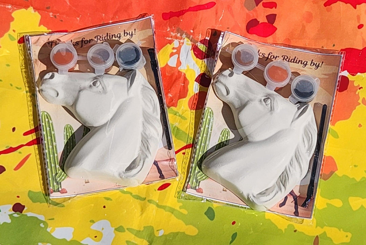 Horse Plaster Paint Kits | Party Favors for Kids | Non-Toxic Paint Set | Farm Birthday Activity | Creative Gift l Western l Cowboy