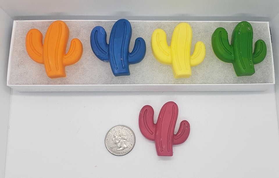 Cactus Crayons Box Set - Party Favors - Birthday Gift - Crayons