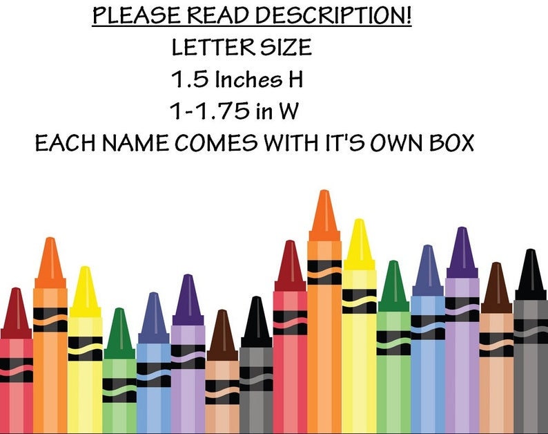 Personalized Crayon Names, Party Favors, Christmas Gifts, Stocking Stuffers, Birthday Party Favors l Gifts for Kids l Crayon Name