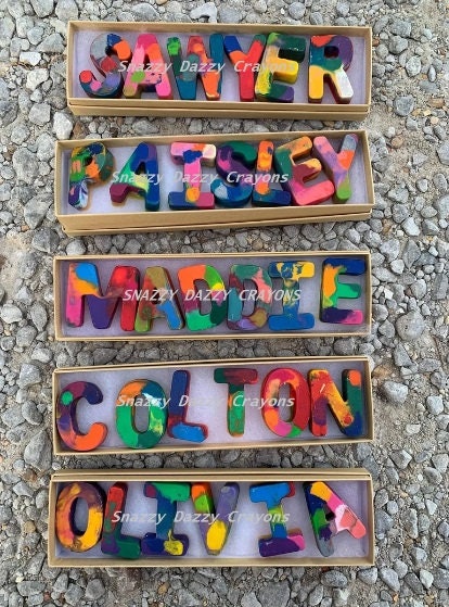 Personalized Crayon Names, Party Favors, Christmas Gifts, Stocking Stuffers, Birthday Party Favors l Gifts for Kids l Crayon Name