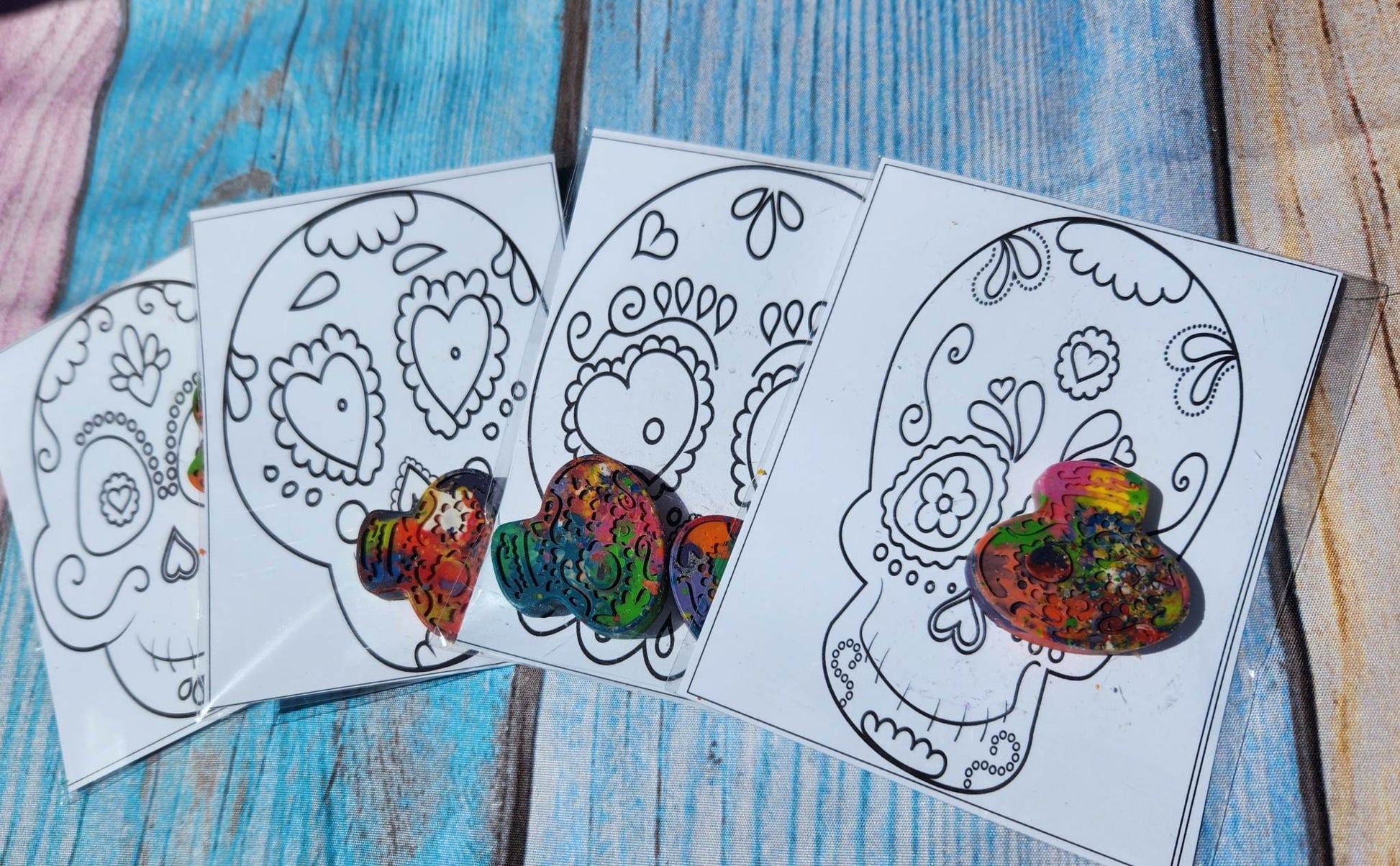 Sugar skull Party Favor Coloring Kits, Crayon names, Crayons, Birthday Party Favors