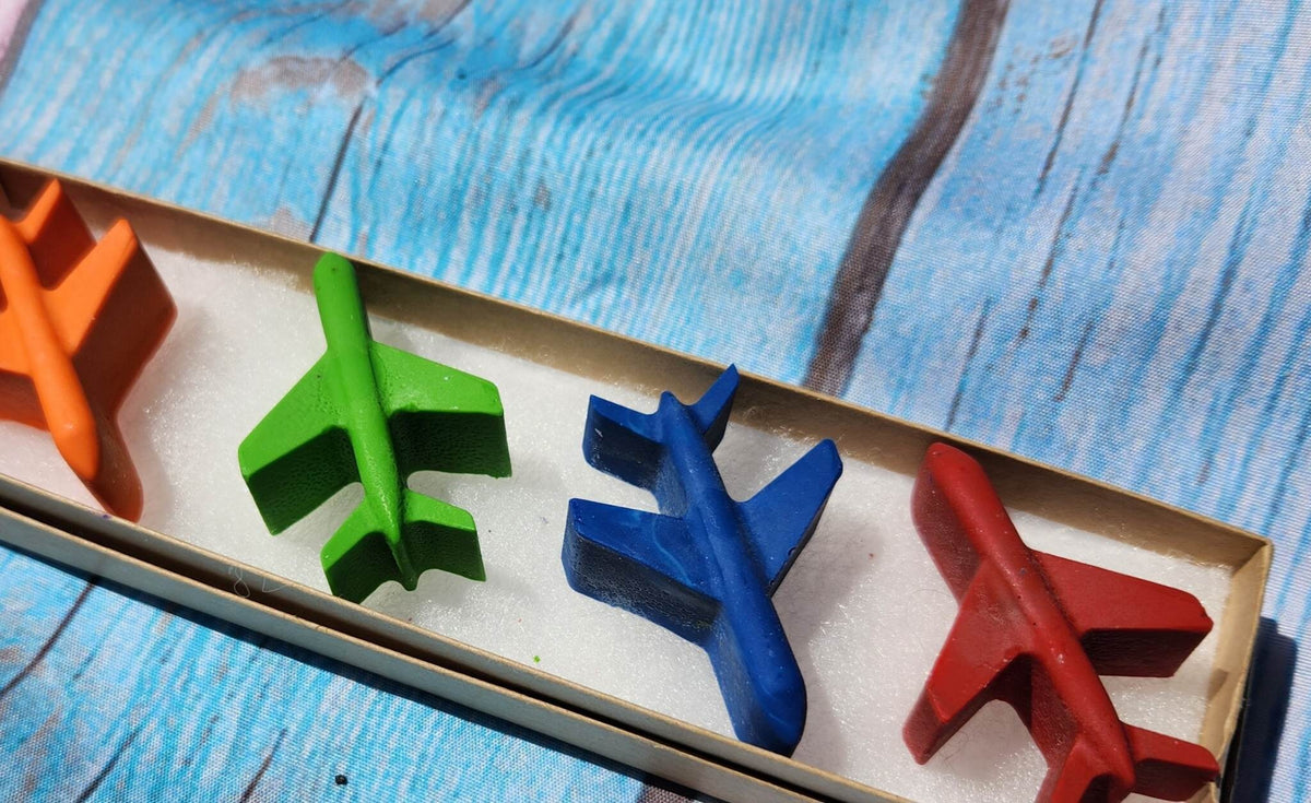 Airplane crayon Box Set , Party Favors, Crayon names, Birthday party gifts. Birthday favors