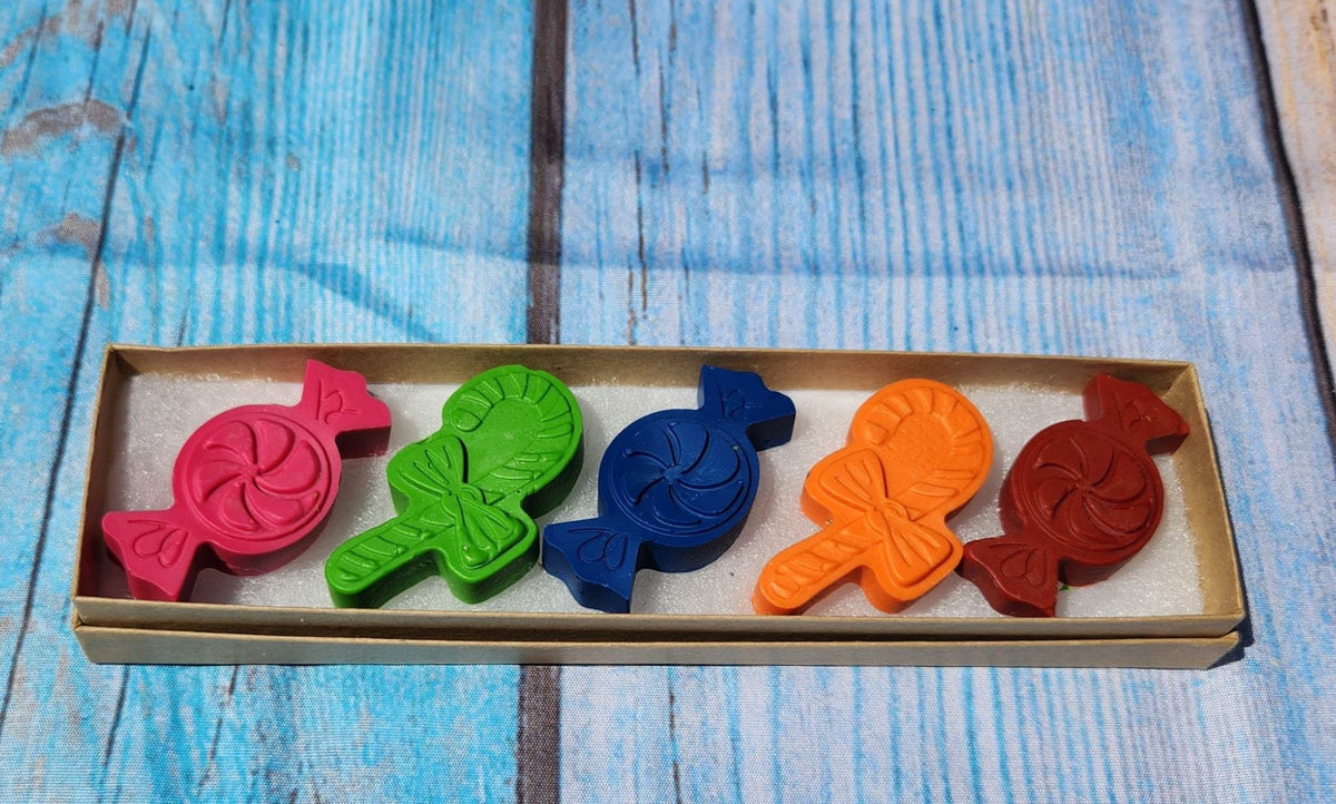 Candy Cane and Gumdrop Crayons Box Set l Candy Cane Crayons l Stocking Stuffers l Christmas Favors l Classroom Gifts l Christmas Favors