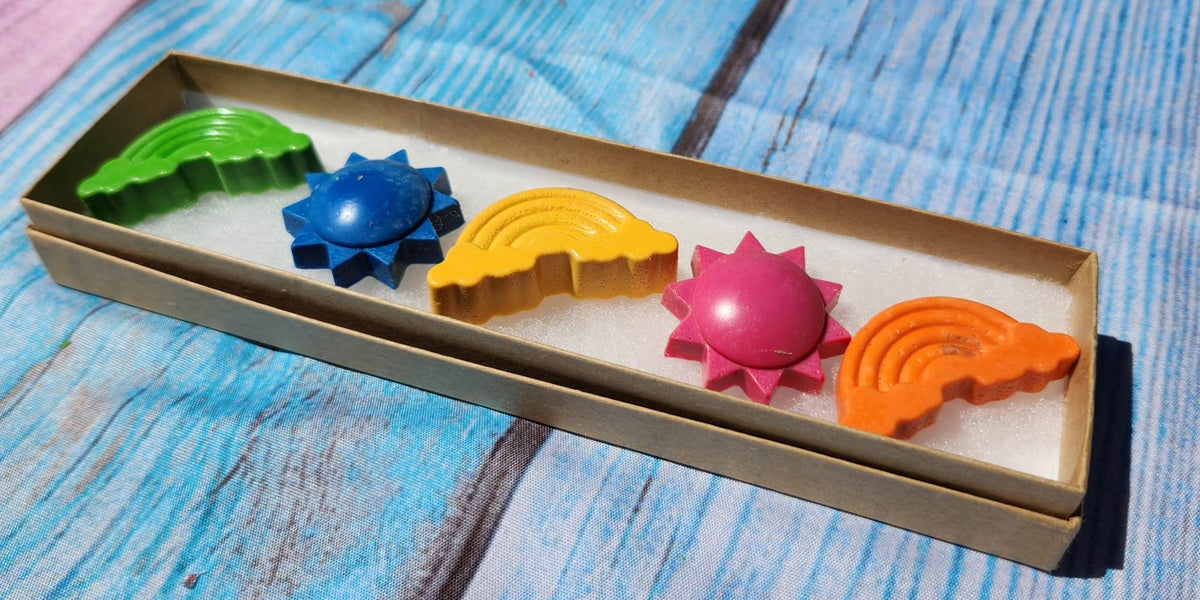 Rainbows and Sun Crayons Box Set - Party Favors - Rainbow Party