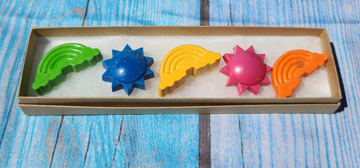 Rainbows and Sun Crayons Box Set - Party Favors - Rainbow Party