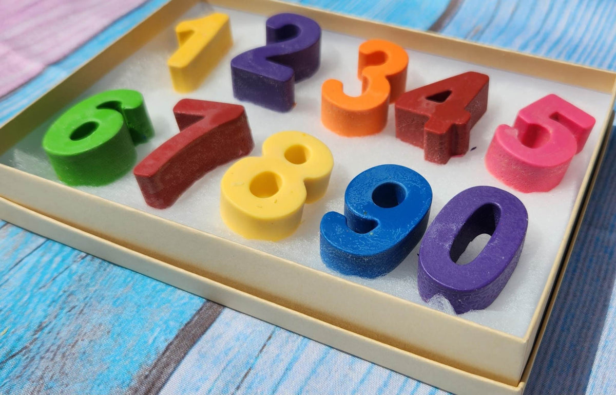 Crayon Numbers 0-9: Birthday Party Favors