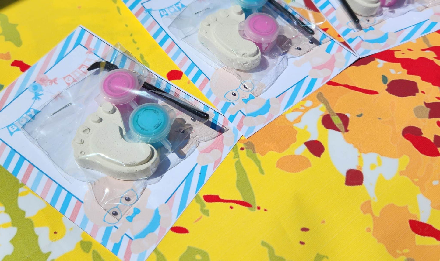 Gender reveal party, Paint your own Kits , Party Favors, Baby Shower party Favors - Baby Shower Party Activity - DIY Painting Set -