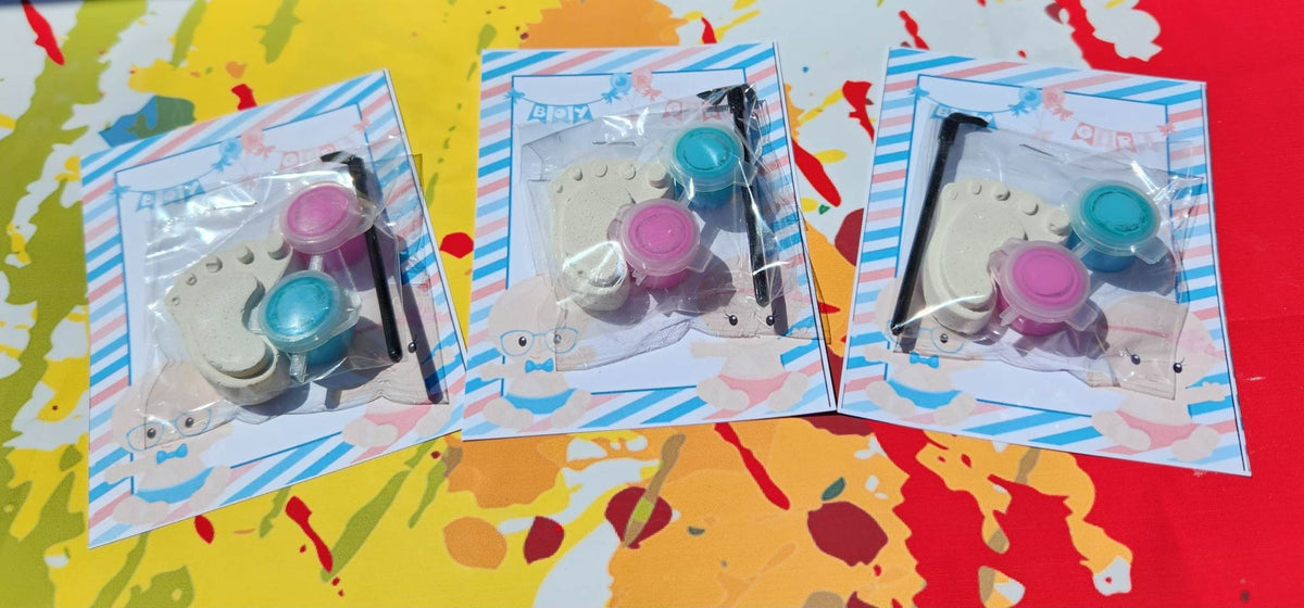 Gender reveal party, Paint your own Kits , Party Favors, Baby Shower party Favors - Baby Shower Party Activity - DIY Painting Set -