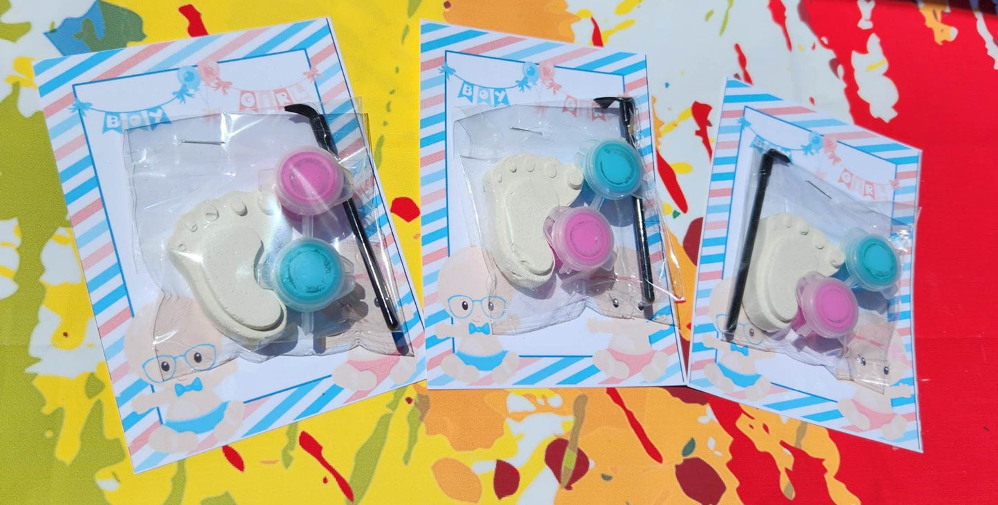 Gender reveal party, Paint your own Kits , Party Favors, Baby Shower party Favors - Baby Shower Party Activity - DIY Painting Set -