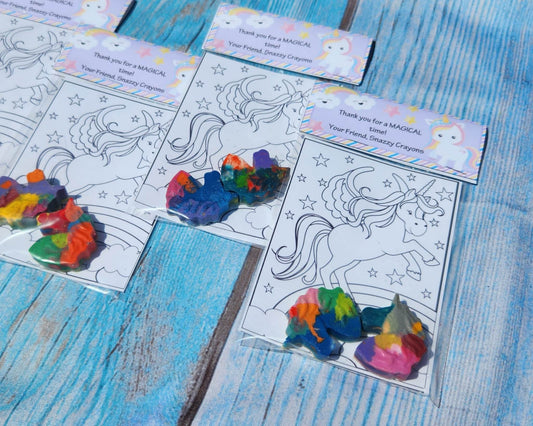 Unicorn Coloring Kits , Party Favors, Unicorn Party Favors , Crayon names, Crayons - Unicorn Crayons