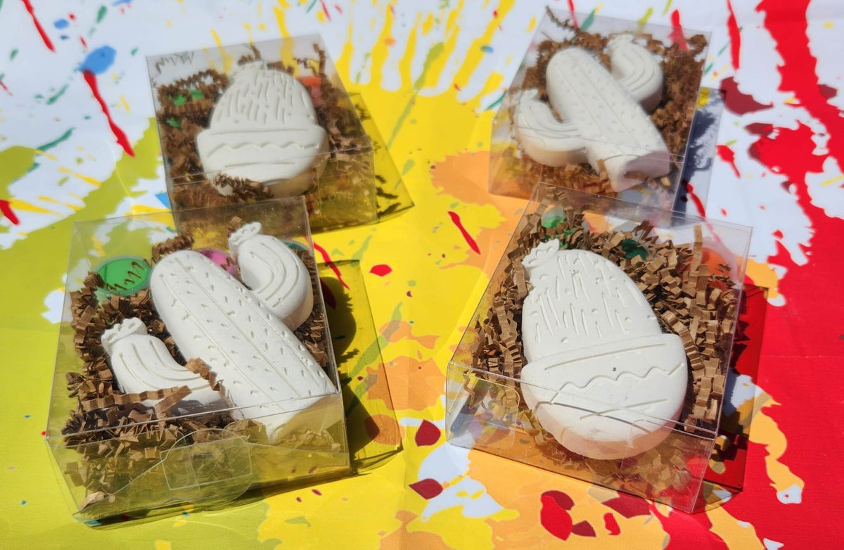 Cactus, Lets Fiesta Birthday Paint your own Kits , Party Favors, Crayon names, Crayons, Birthday party gifts