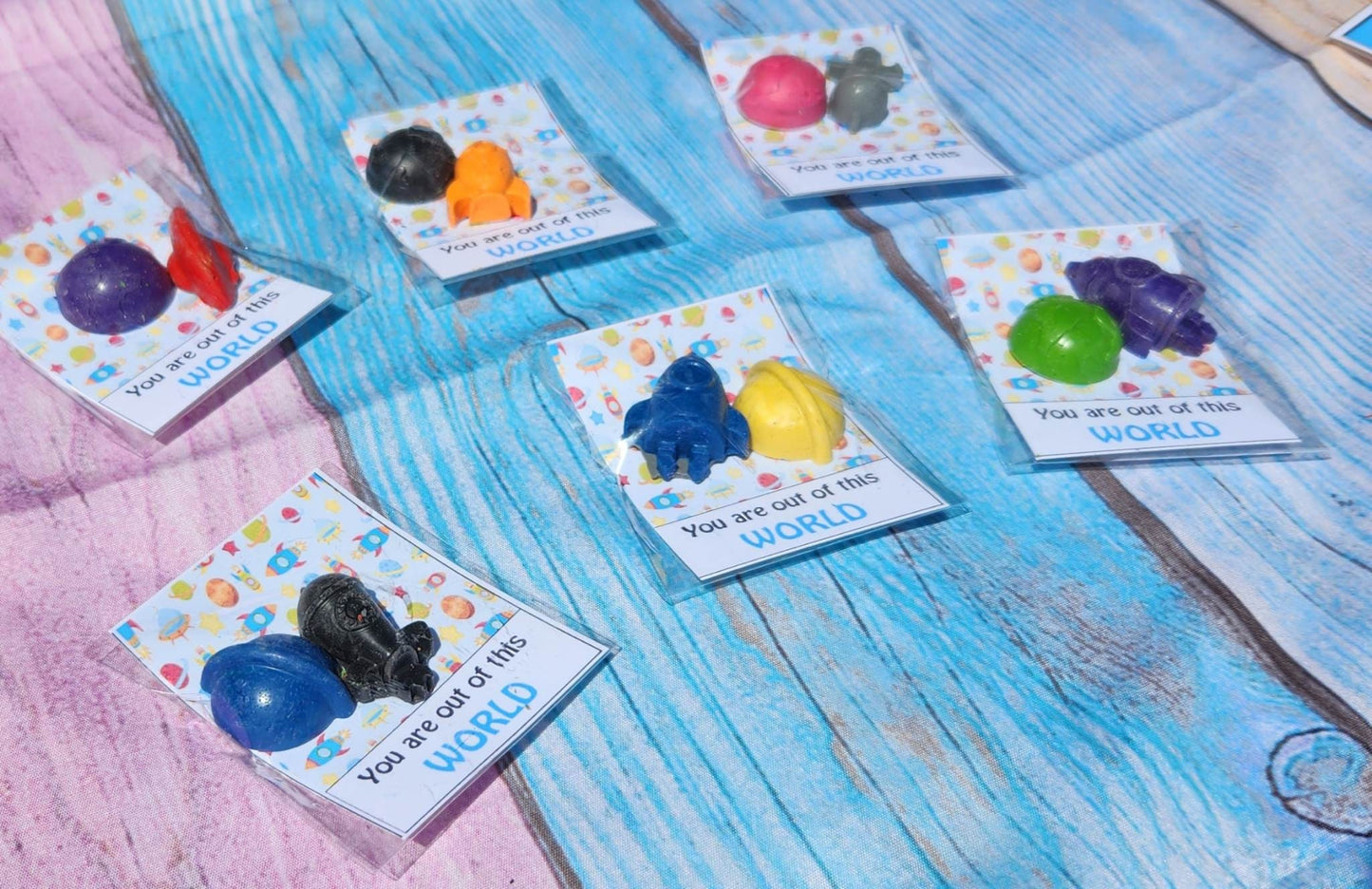 Space Theme Party Favor, Crayon names, Crayons, Birthday Party Favors, Blast Off, Aliens