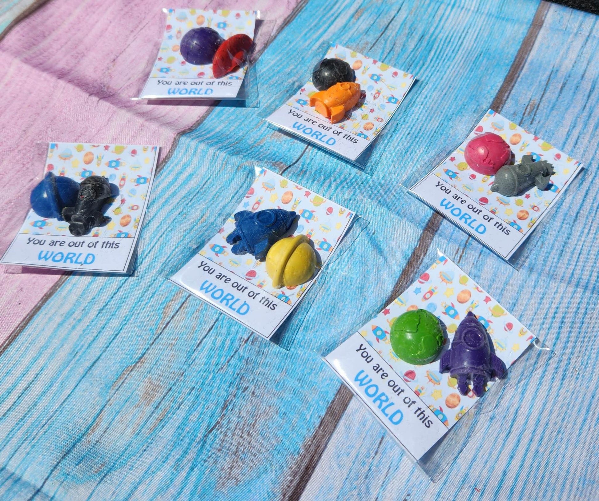 Space Theme Party Favor, Crayon names, Crayons, Birthday Party Favors, Blast Off, Aliens