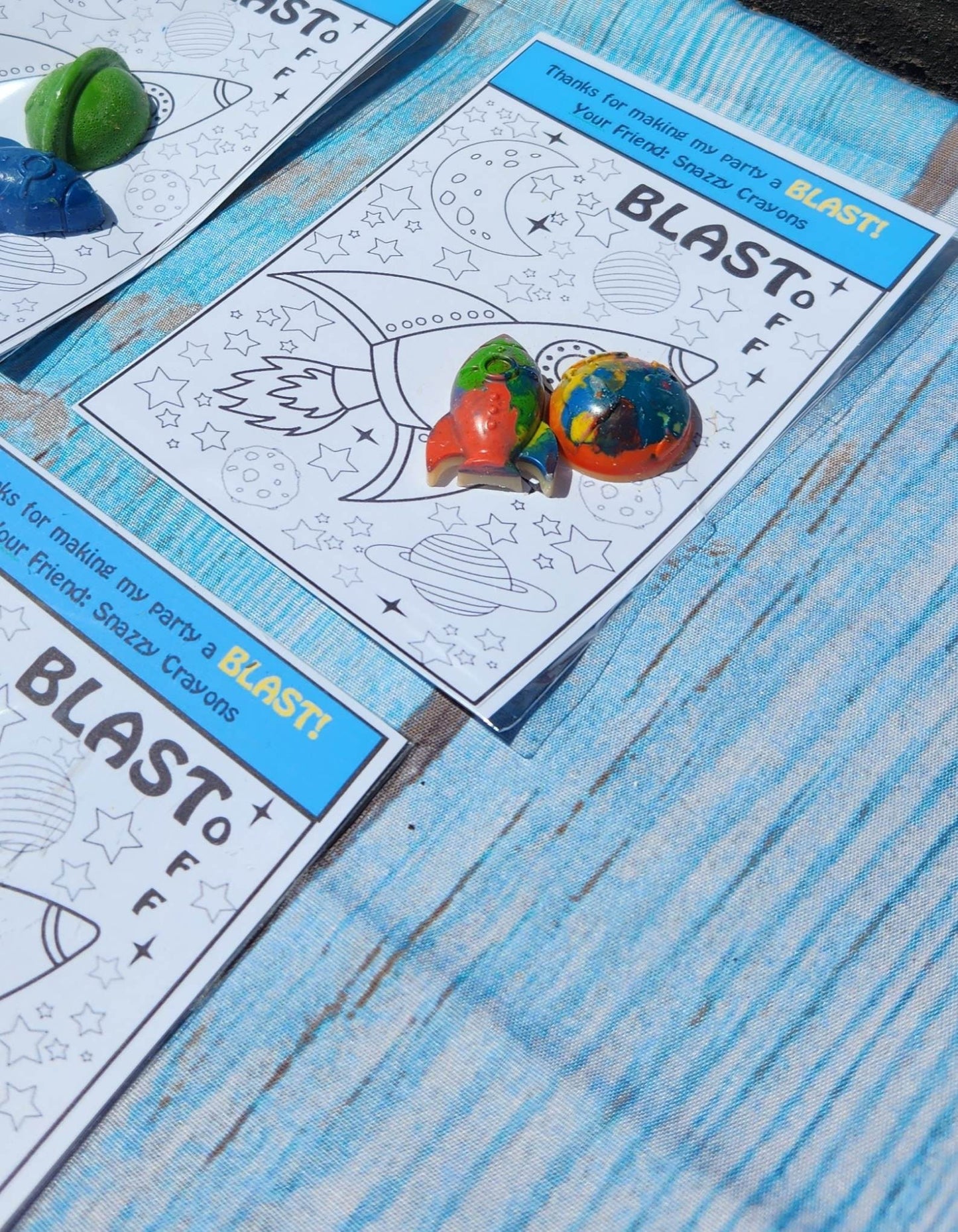 Space Theme Coloring Kit: Party Favors with Crayons