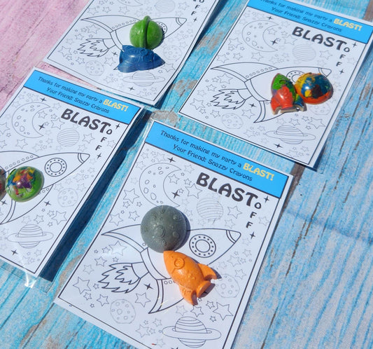 Space Theme Coloring Kit: Party Favors with Crayons