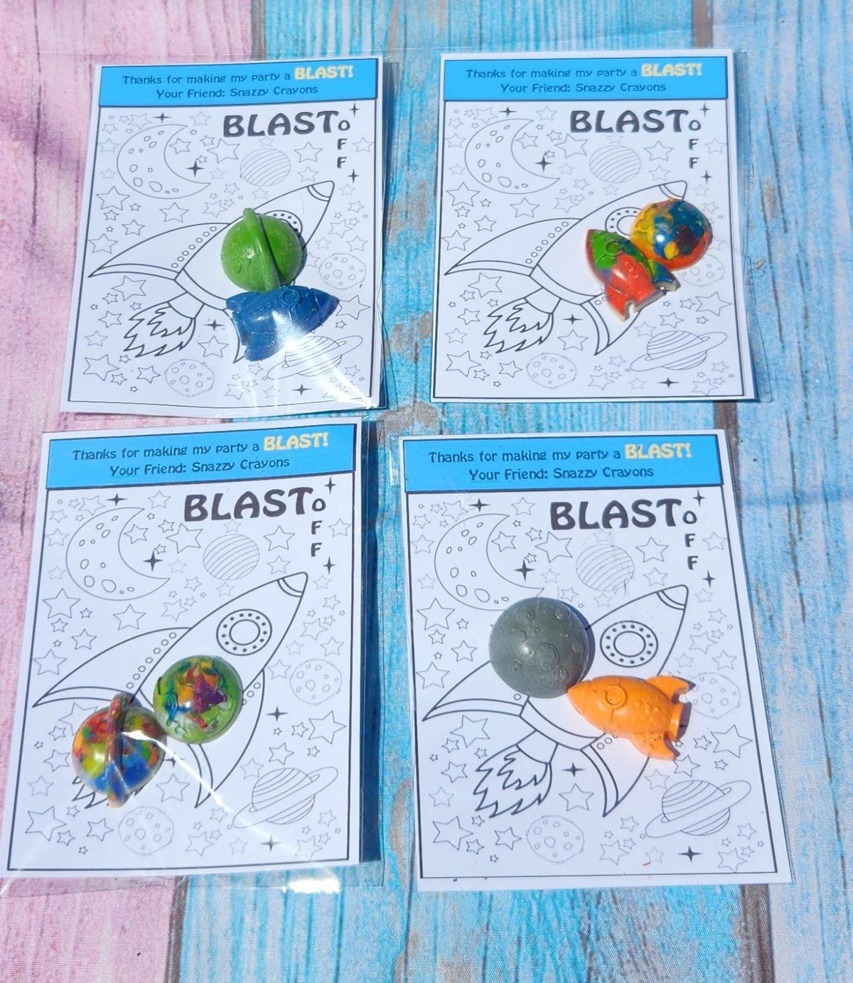 Space Theme Coloring Kit: Party Favors with Crayons