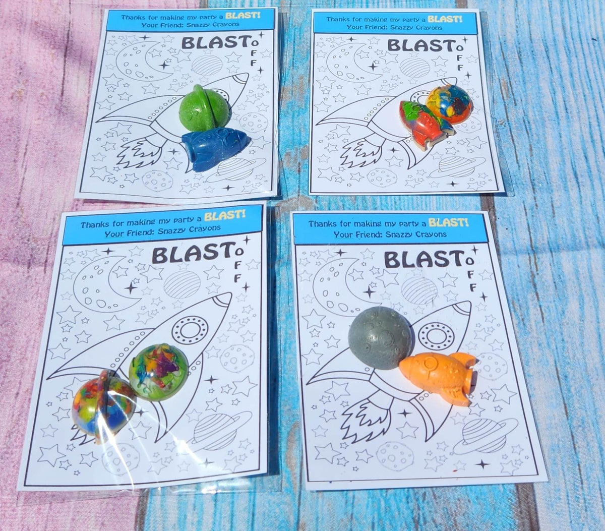 Space Theme Coloring Kit: Party Favors with Crayons