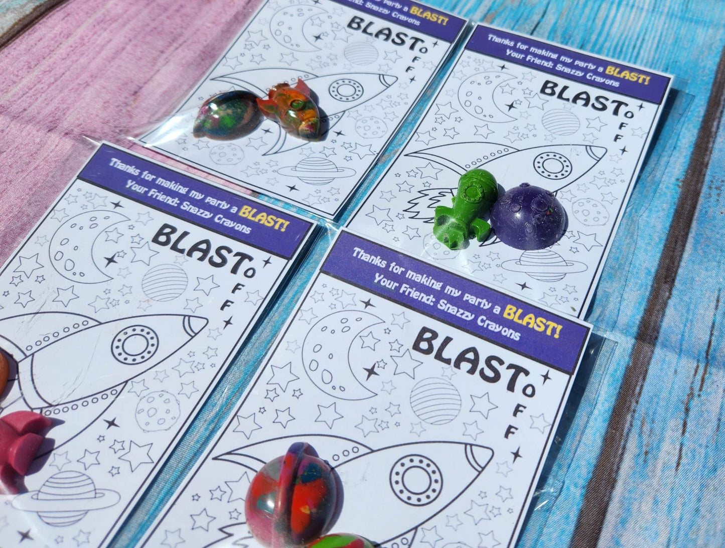 Space Theme Coloring Kit: Party Favors with Crayons