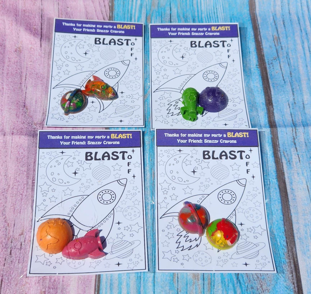 Space Theme Coloring Kit: Party Favors with Crayons