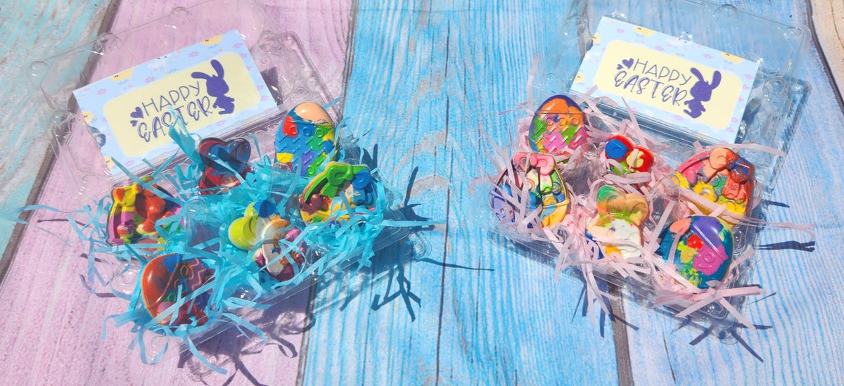 Easter Basket Gift l Kids Easter Gift l 6 Easter Crayons in Carton l Toddler Crayons l Easter Coloring l Easter Crayons l Bunny Crayon