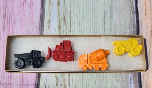 Construction Truck Themed Crayons - Box Set - Party Favors - Dump Truck Party
