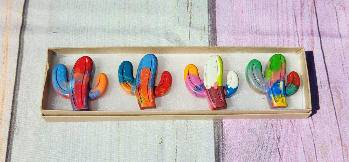 Cactus Crayons Box Set - Party Favors - Birthday Gift - Crayons