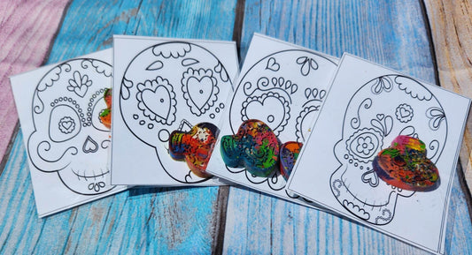 Sugar skull Party Favor Coloring Kits, Crayon names, Crayons, Birthday Party Favors