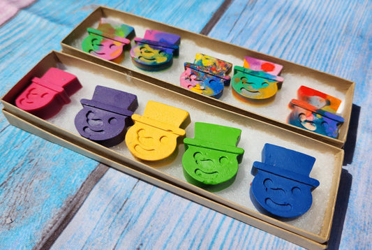 Snowman Heads Crayons Boxed Set