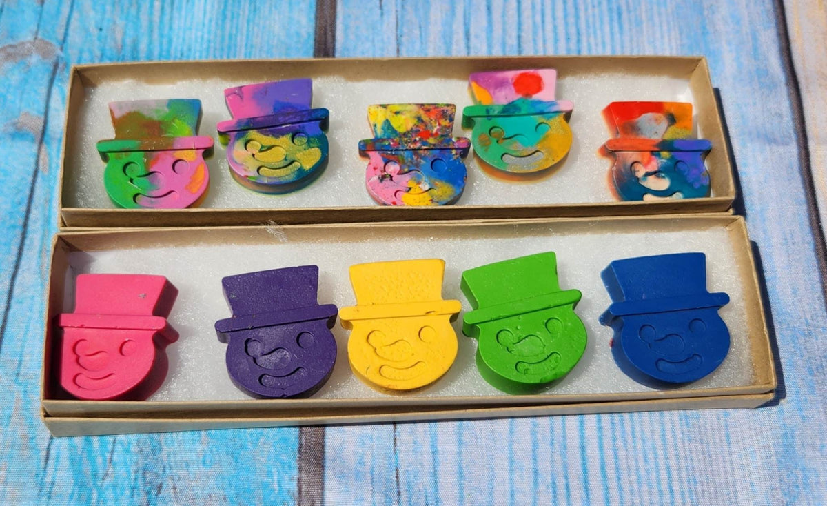 Snowman Heads Crayons Boxed Set