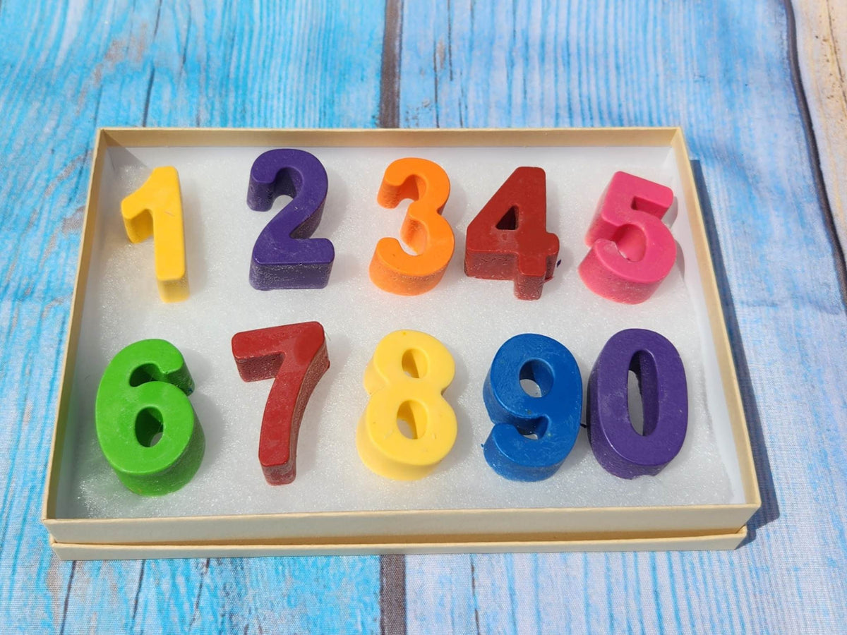 Crayon Numbers 0-9: Birthday Party Favors