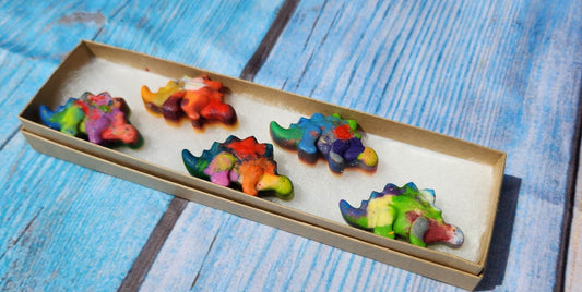 Stegosaurus Crayons – Dinosaur Party Favors, Kids Birthday Gifts