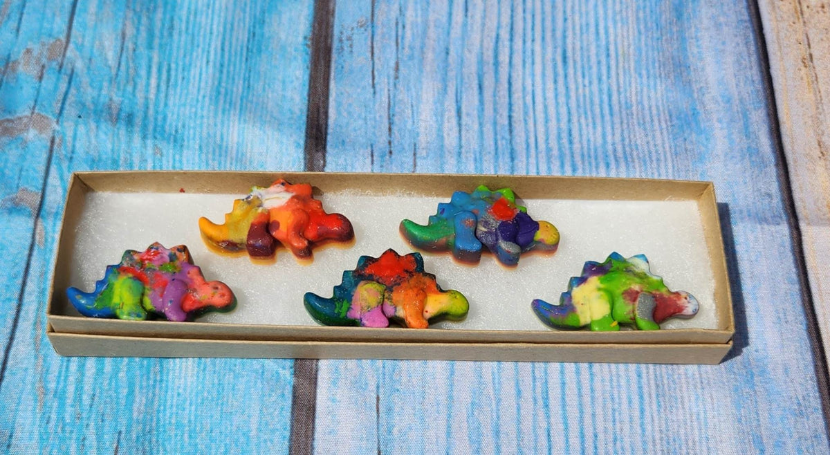 Stegosaurus Crayons – Dinosaur Party Favors, Kids Birthday Gifts
