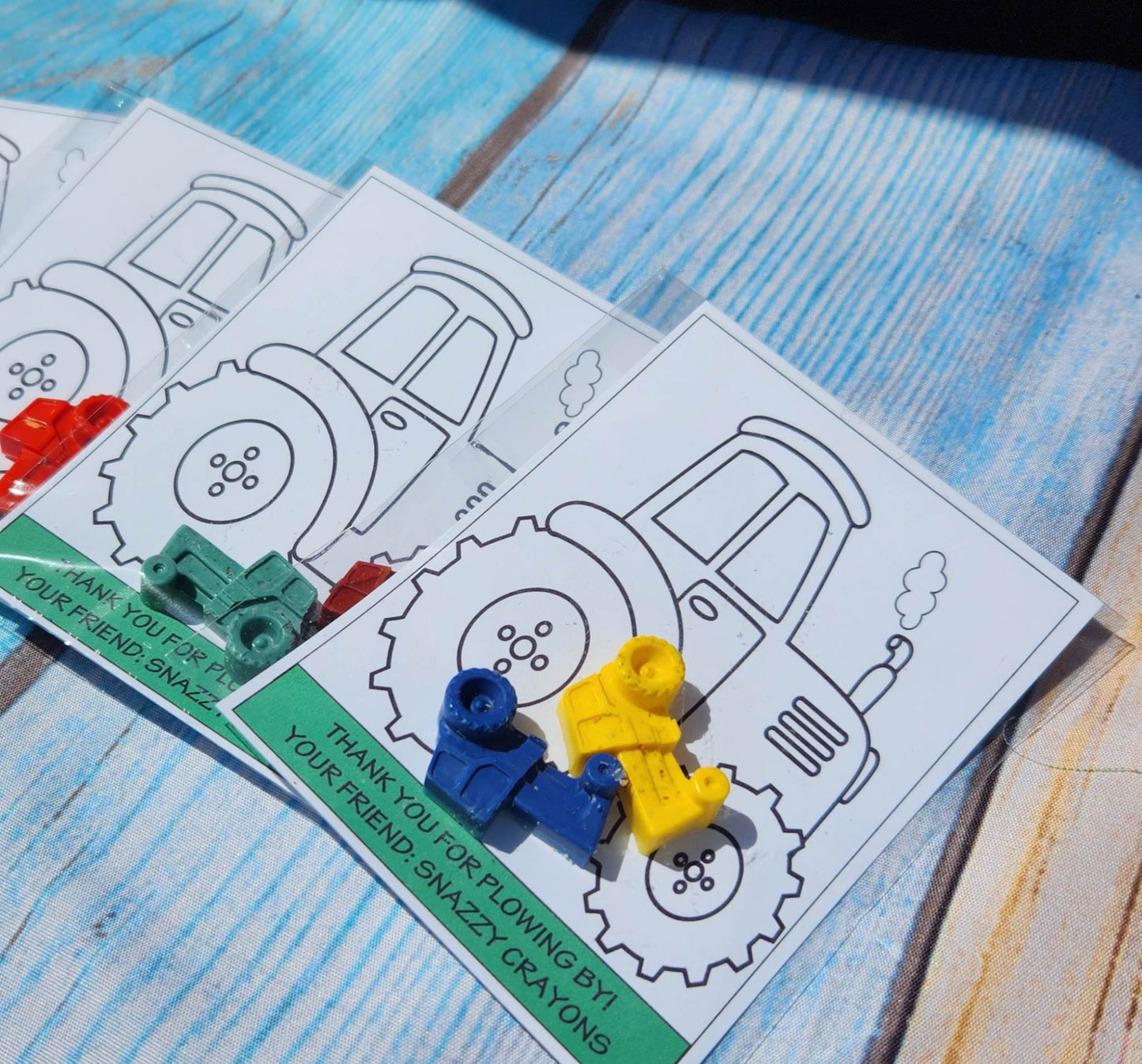 Farm Tractor Themed Coloring Party Favors , Personalized Crayons, Pig Crayons, Barnyard Fun