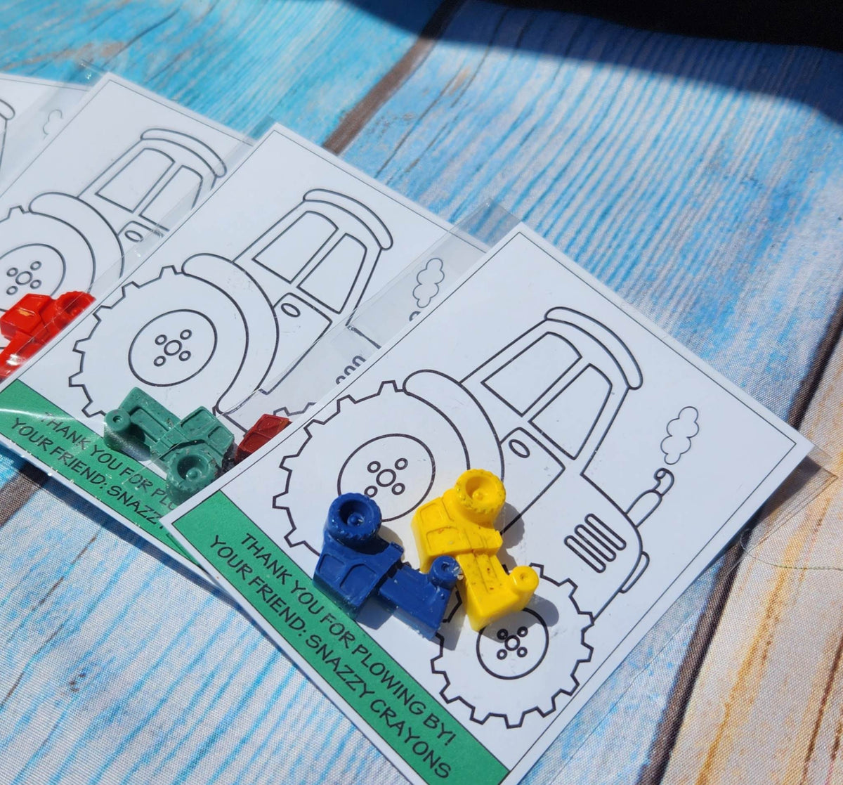 Farm Tractor Themed Coloring Party Favors , Personalized Crayons, Pig Crayons, Barnyard Fun