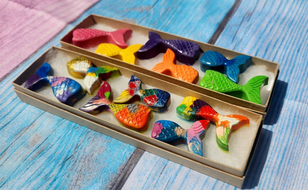 Personalized Crayon Names, Party Favors, Mermaid Tail Crayons, Mermaid Crayons, Mermaid Fin Crayons, Mermaid Party