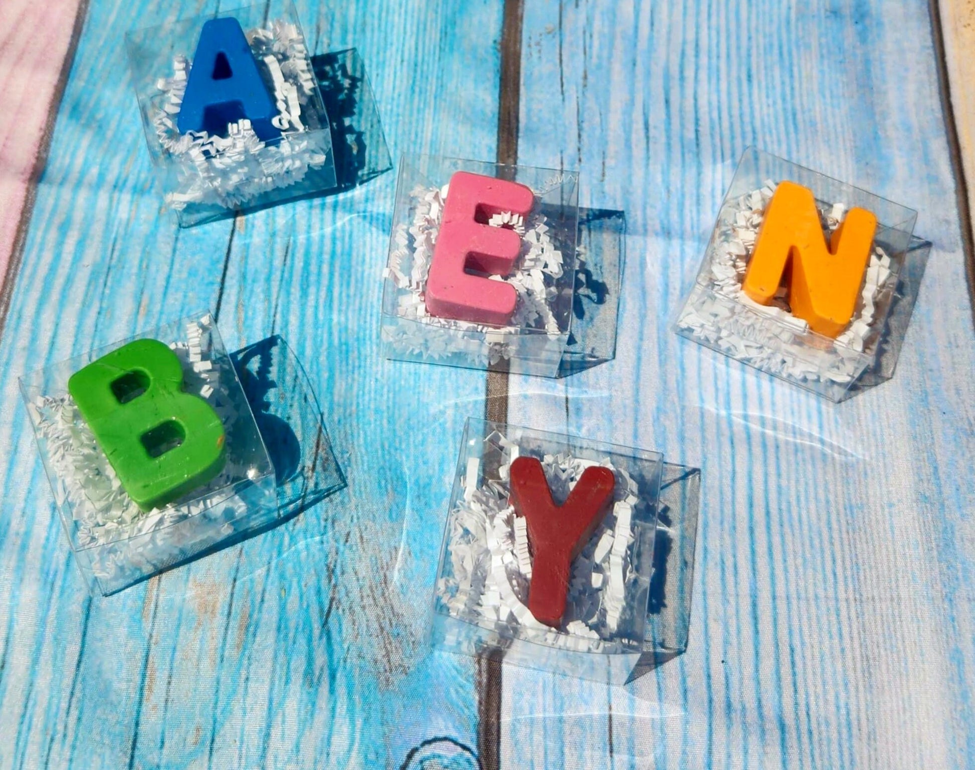 Personalized Crayon Names- Initials , Party Favors, Stocking Stuffers, Easter Basket - SOLID COLORS