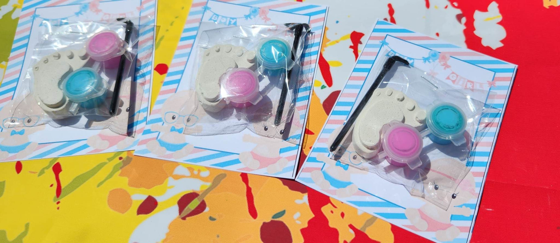 Gender reveal party, Paint your own Kits , Party Favors, Baby Shower party Favors - Baby Shower Party Activity - DIY Painting Set -