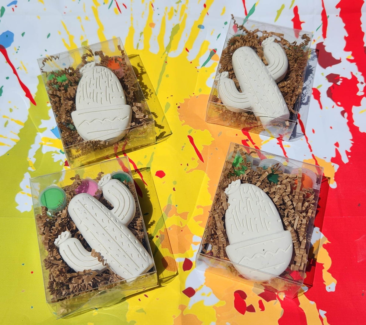 Cactus, Lets Fiesta Birthday Paint your own Kits , Party Favors, Crayon names, Crayons, Birthday party gifts