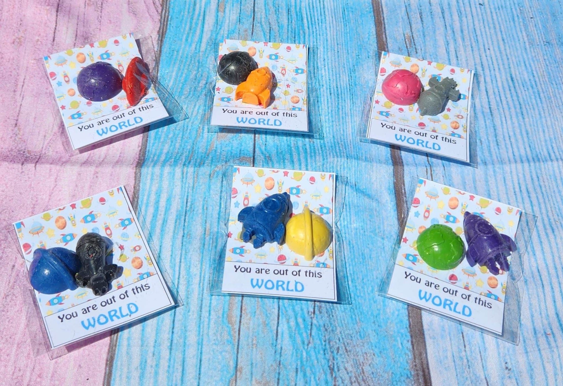 Space Theme Party Favor, Crayon names, Crayons, Birthday Party Favors, Blast Off, Aliens
