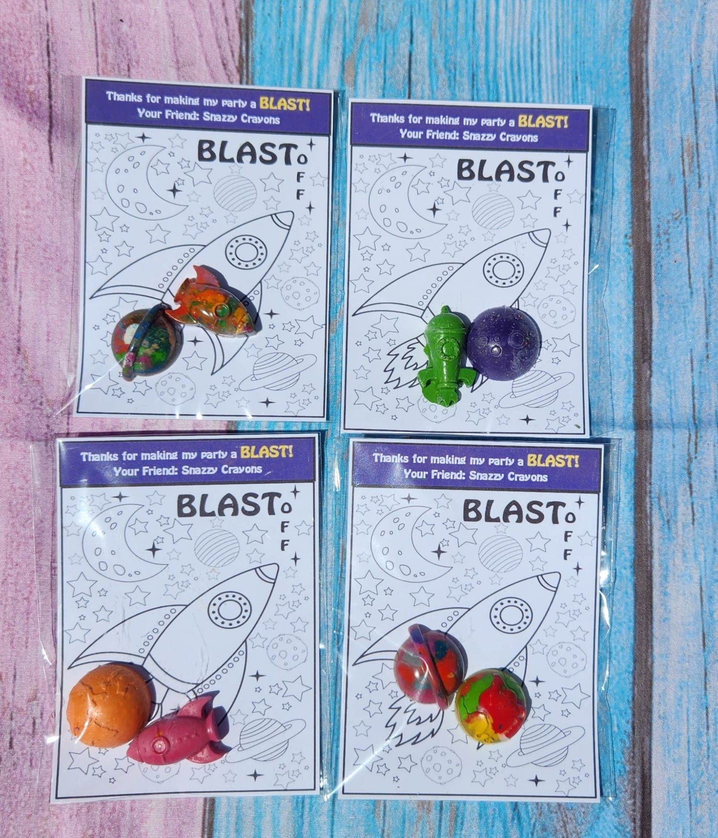 Space Theme Coloring Kit: Party Favors with Crayons