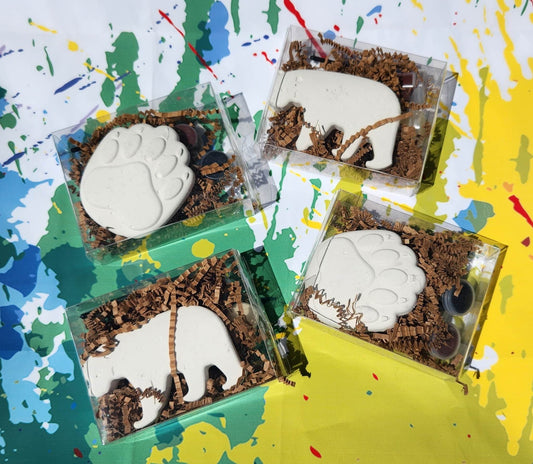 Wild Bear Adventure Plaster Paint Kits - Perfect Wilderness Birthday Party Favors for Boys , Birthday Craft, Party Activity, Thank you Bags