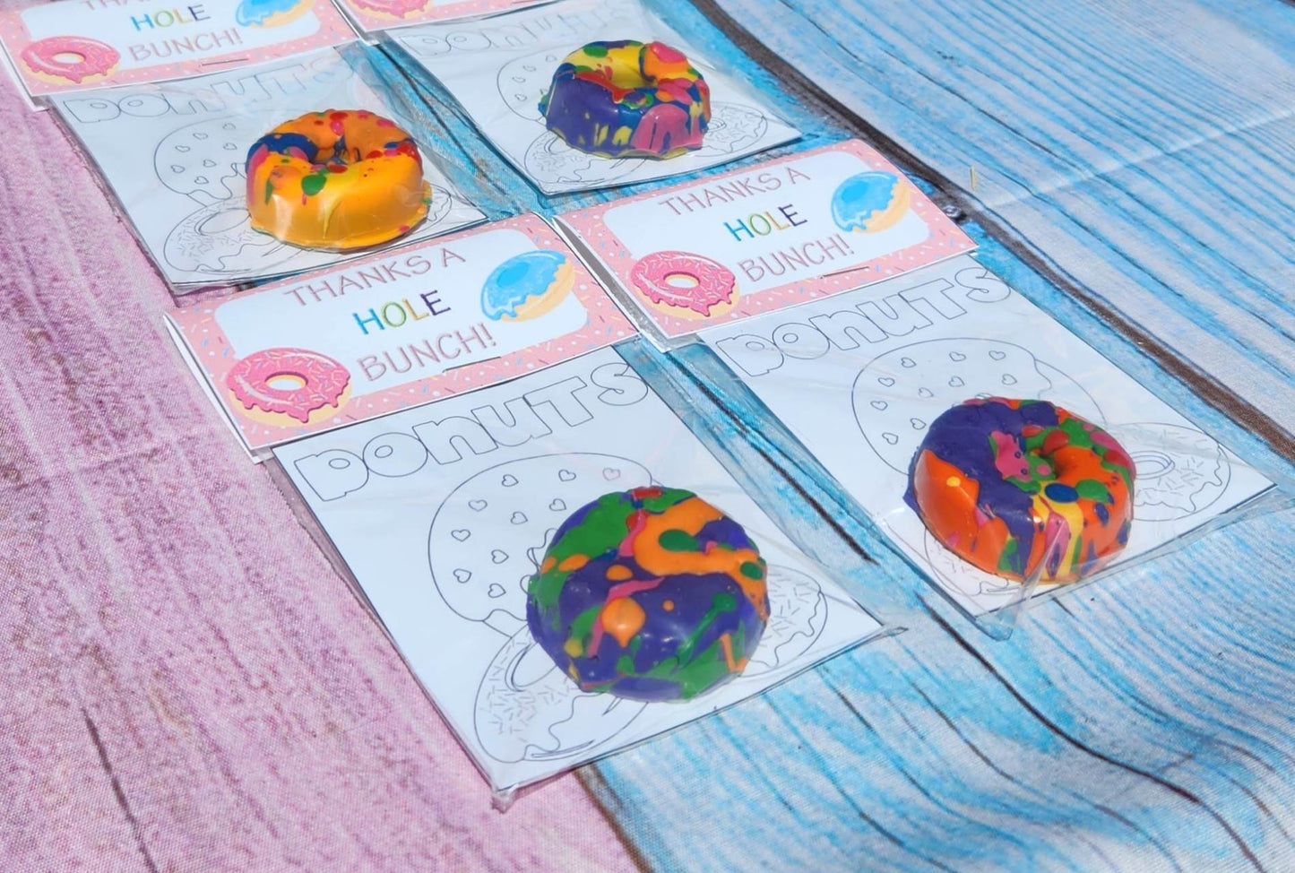 Donut Crayons with Coloring Kit | Doughnut Party | Classroom Handouts | Thank you Favors | Fillers | Kids Coloring Kit