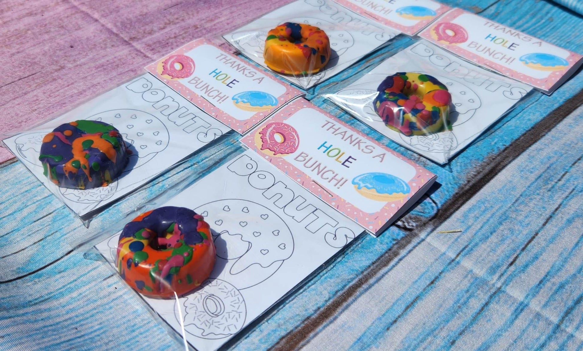 Donut Crayons with Coloring Kit | Doughnut Party | Classroom Handouts | Thank you Favors | Fillers | Kids Coloring Kit