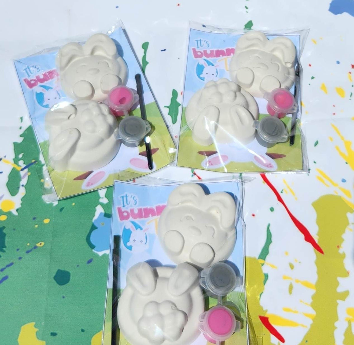 Easter Bunny & Tail DIY Paint Kit | Easter Basket Gift | Kids Easter Craft | Easter Basket Filler | Painting Craft for Kids