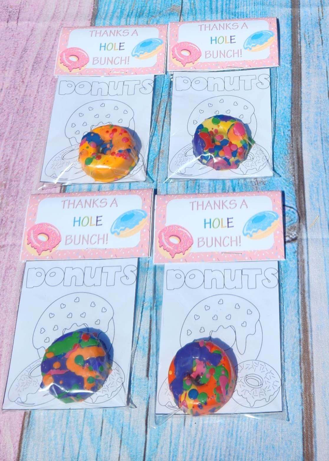 Donut Crayons with Coloring Kit | Doughnut Party | Classroom Handouts | Thank you Favors | Fillers | Kids Coloring Kit