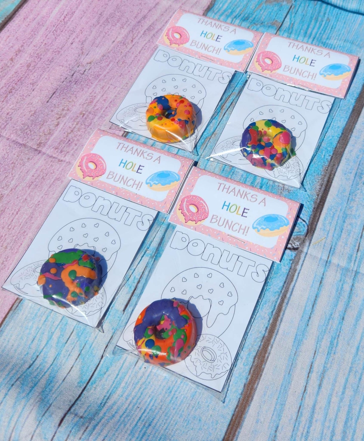 Donut Crayons with Coloring Kit | Doughnut Party | Classroom Handouts | Thank you Favors | Fillers | Kids Coloring Kit