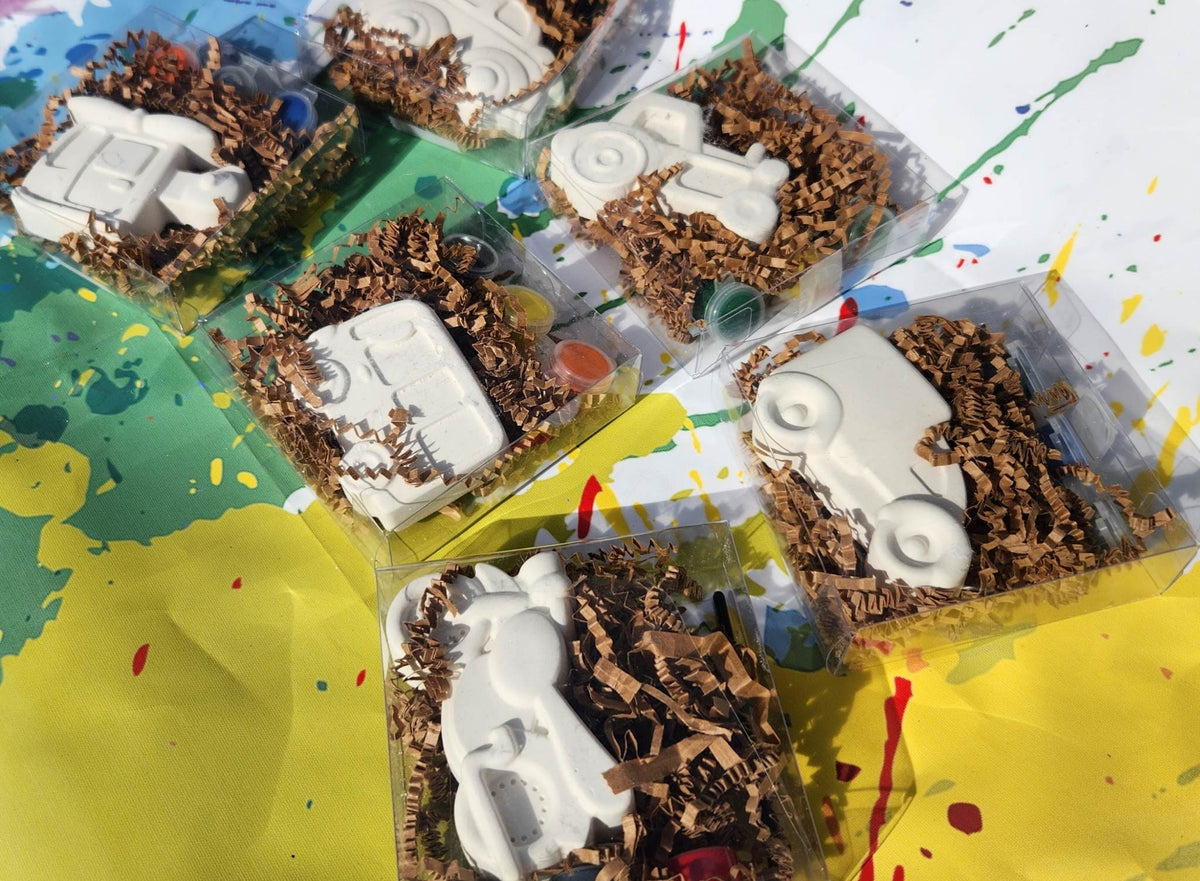 DIY Plaster Vehicle Paint Kit, Car, Plane, Tractor Party Favors