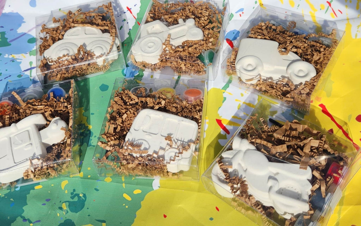 DIY Plaster Vehicle Paint Kit, Car, Plane, Tractor Party Favors